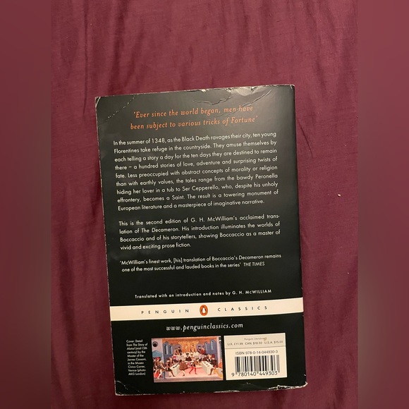 The Decameron - By Giovanni Boccaccio (Penguin Classics Second Edition) - Picture 2 of 3